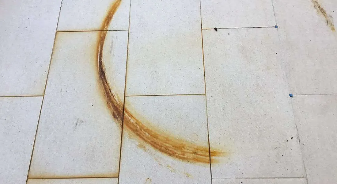 Rust & oil stain which we can remove as part of the service